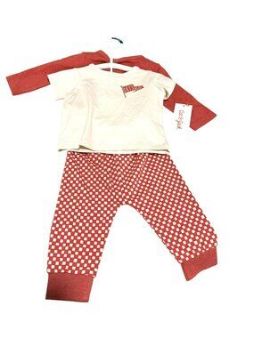 Cat & Jack Baby 3-Piece Outfit Set 0-3M Long-Sleeve Top Short-Sleeve Tee Checker